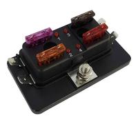 SecoRuet FHA504 - Distributore di circuiti elettrici a LED con fusibile piatto standard Pole 4, 30 A, 1 pezzo