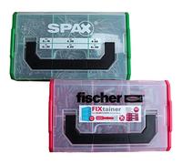 SECOTEC 118500218 Fischer Ö SPAX - Set di tasselli e viti, colore: Rosso/Verde