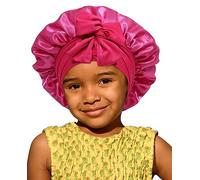 SECRET AROMA Cuffia in raso per bambini Cuffia in seta per dormire Cuffia da notte a doppio strato Fascia elastica Cuffia per capelli per bambini Cuffia da notte Cuffia per bambini piccoli