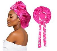 SECRET AROMA Cuffietta da notte in raso con elastico morbido, cuffiette da notte da donna, ampia e morbida, per trecce di capelli ricci