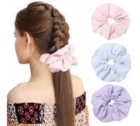 SECRET AROMA Grandi scrunchies per donna, grandi scrunchies in raso, elastici per capelli oversize in chiffon, accessori per capelli per donne e ragazze