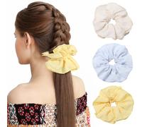 SECRET AROMA Grandi scrunchies per donna, grandi scrunchies in raso, elastici per capelli oversize in chiffon, accessori per capelli per donne e ragazze