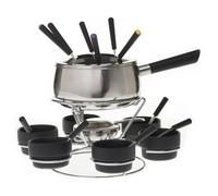 SECRET DE GOURMET Kit di fondu con piatto girevole per 6 persone - 23 pezzi - colore nero