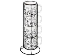 Secret de Gourmet - Rack 4 tazze m bianco floreale