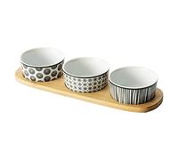 Secret de gourmet - Set antipasto, 4 pezzi, in ceramica e bambù Bohemia