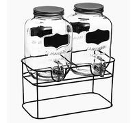 Secret de Gourmet - Set di 2 distributori di bevande Duo 4L su supporto