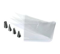 SECRET DE GOURMET Set di 20 sac à Poche USA e Getta con 4 ugelli in Metallo