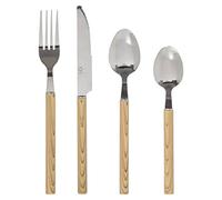 5 FIVE Secret de gourmet - Posate 24 pezzi posate in acciaio inox manico aspetto legno