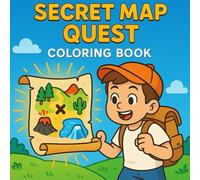 Secret Map Quest Coloring Book: Charming Animal Companions, Secret Trails, and Calming Coloring Fun