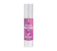 SECRET PLAY - Olio da massaggio erotico con texture sottile e scorrevole | Idratante per la pelle e aromatico | Perfetto per massaggi sensuali | Aroma frutta esotica | 50 ml
