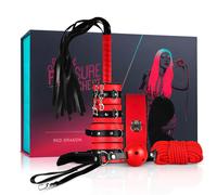 Secret Pleasure Chest - kit BDSM avanzato - 10 pezzi (rosso)