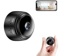 Secret Scope - Mini telecamera di sicurezza wireless Wifi 1080p HD, mini monitor senza fili con funzione di visione notturna, registrazione in tempo reale, telecamera di sorveglianza per esterni (nero