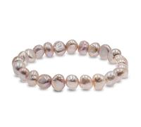 Secret & You Bracciale perle coltivate d'acqua dolce barocche bianche o colorate - Le perle sono 8-9 mm - 18cm di fascia elastica - Disponibile in diversi colori