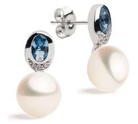 SECRET & YOU Orecchini Donna Perle Coltivate d'Acqua Dolce e Zirconi | Design Tu ed Io | Argento 925 Rodiato