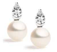 SECRET & YOU Orecchini Donna Perle Coltivate d'Acqua Dolce e Zirconi | Design Tu ed Io | Argento 925 Rodiato