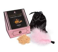 Secretplay kit luce d''oro cioccolato afrodisico in polvere e piuma commestibili