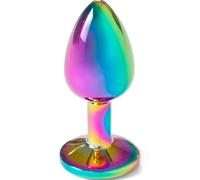 SECRETPLAY - METAL BUTT PLUG RAINBOW SMALL SIZE 7 CM