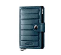 Secrid Collezione Premium Miniwallet Emboss Lines 10 cm - Teal, foglia di tè