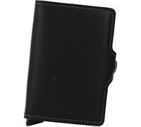 Secrid E' un portafoglio compatto con due Cardprotector che raddoppiano la capacità. Dotato di una chiusura robusta e di un rivestimento esterno resistente in pelle. Capacità: 8 carte in rilevo o 12