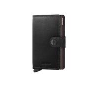 Secrid Mini portafoglio da uomo accessorio da viaggio porta carte in formato busta, Nero/Marrone, 10,2 x 6,5 x 2,1 cm, Classico