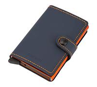 Secrid Mini wallet accessorio da viaggio porta carte in formato busta, Blu notte e arancione, taglia unica, Mini portafoglio