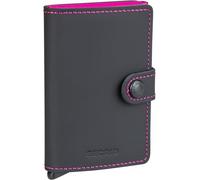 Secrid Miniwallet Custodia per carta di credito Protezione RFID Pelle 6.5 cm black fuchsia (MM-Black-Fuchsia)