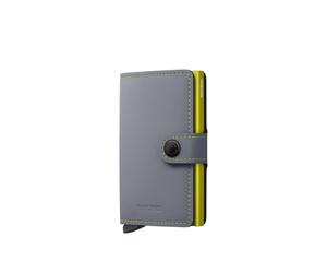 Secrid MiniWallet Portafoglio Matte MM - MATTE GREY & LIME