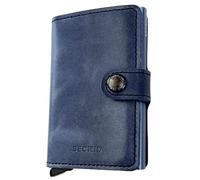 Secrid - porta carte di credito rigido, in pelle e alluminio, Blu