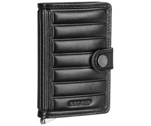 Secrid Portafoglio Premium Miniwallet Emboss Lines, Nero , Taglia unica