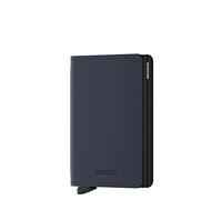 Secrid Portafoglio Slim Wallet Matte, Blu Notte, Pelle Bovina, A Prova di Reader RFID, 2 Scomparti per Carte di Credito, Unisex Adulti