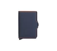 Secrid Portafoglio Twinwallet Matte, Blu notte arancione, 10,2 x 6,5 x 2,1 cm, Bicolore