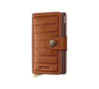 Secrid Miniwallet Emboss Lines Leather Wallet Marrone