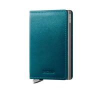 SECRID Slimwallet Dusk - Portafoglio unisex per adulti, in pelle italiana di alta qualità, con protezione RFID, colore foglia di tè, Verde acqua