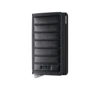 Secrid Slimwallet Emboss Lines - Portacarte di credito 6cc 10.2 cm RFID (black+) nero