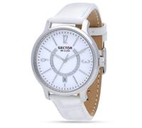 Sector 125 R3251593501 Women's Quartz Watch - 38mm White Dial, White Leather Strap
