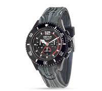 Sector 230 R3251161017 Men's Chronograph Quartz Watch - 43mm Black Dial, Black Rubber Strap