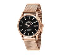 Sector 660 R3253517020 Men's Quartz Watch - 43mm Rose Gold-Tone Case, Black Dial, Rose Gold-Tone Mesh Bracelet