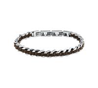 Sector Bandy - Bracciale Uomo Acciaio e Pelle Marrone (SZV123)