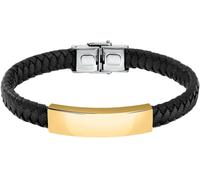 SECTOR BANDY SZV110 Bracciale Uomo Pelle Ric. Acciaio Dorato 21 cm