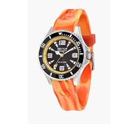 Sector No Limits 230 R3251161022 Men's Quartz Watch - 46mm Black Dial, Orange Silicone Strap