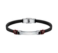 Sector No Limits - Bracciale Bandy Argento Nero Acciaio Inox Pelle - - Accessories - Uomo - Multicolore - ONE SIZE