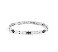 Sector No Limits Bracciale da uomo, Collezione BASIC Sector Jewels, lunghezza 22,5 cm, in acciaio, pvd nero - SZS08