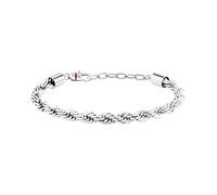 Sector No Limits Bracciale Uomo in Acciaio, Collezione BASIC, Catena Intrecciata