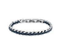 Sector No Limits Bracciale Uomo in Acciaio, Pelle naturale, Smalto, Collezione BANDY, Idee Regalo