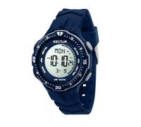 Sector Orologio Uomo EX-26 R3251280002 Digitale Silicone Blu 44 mm Cronografo Allarme Timer