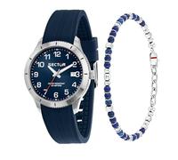 Sector No Limits Orologio Uomo, Tempo, Data, Analogico, Cinturino in Acciaio, Collezione 270 Special Pack con bracciale - R3251578018