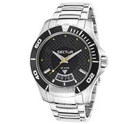 Sector S-99 R3253577002 Men's Quartz Watch - 45mm Black Dial, Stainless Steel Bracelet
