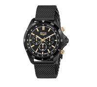 Sector Orologio Uomo 650 R3273631005 Acciaio Nero e Oro Cronografo Maglia Mesh
