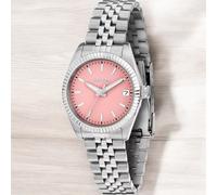 Sector No Limits Orologio Donna, Tempo, Data, Analogico, Cinturino in Acciaio, Cassa 32 mm, Rosa, Collezione 240 - R3253240516