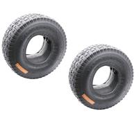 SECURA - 2x Pneumatici 15x6.00-6 con camere d'aria incluse | Compatibili con trattorini rasaerba e tosaerba a seduta